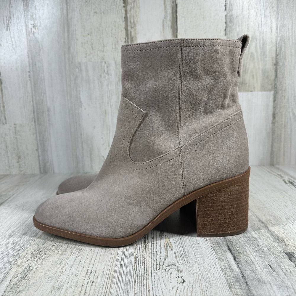 ZODIAC‎ Women's Lovie Gray Suede Block Heel Ankle Boots #1240